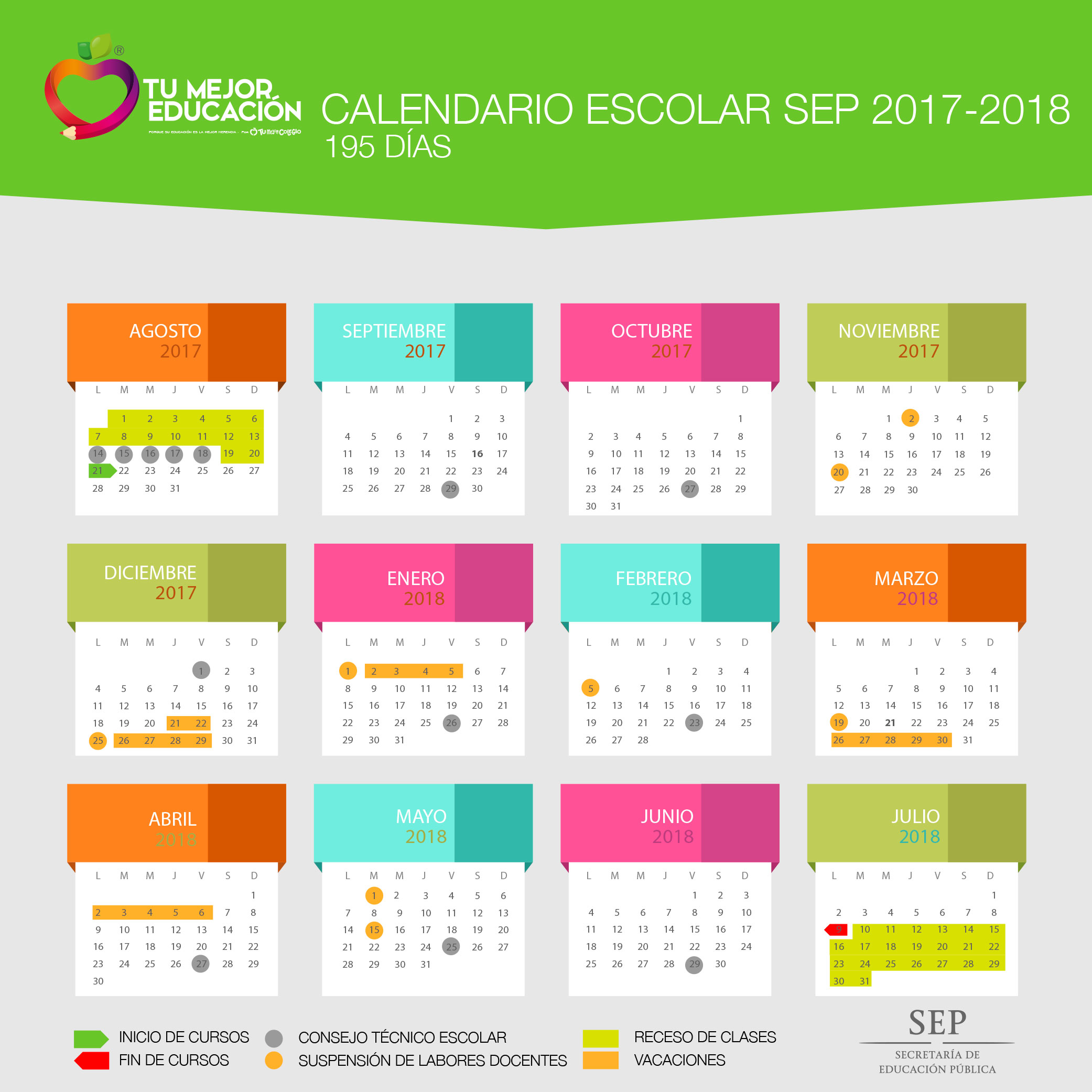 Calendario Oficial SEP 2017-2018